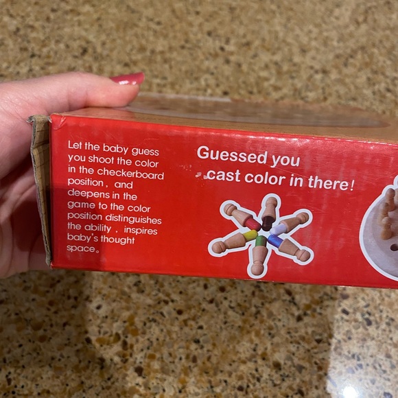 WOODEN COLOR MEMORY Chess MATCH PUZZLE BOARD TOY - Picture 16 of 16